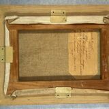 Oil on canvas Boat at the coast of Etel Damgan, Morbihan - H. Delille