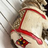 Éléphant bois ancien marionnette