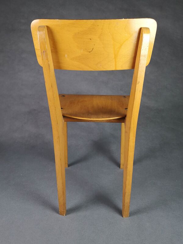 Chaise tout bois enfant pieds compas siglée 118