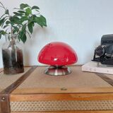 Mushroom lamp, touch-sensitive UFO in red glass
