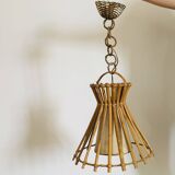 Vintage rattan pendant light