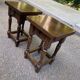 Pair of rustic wooden bedside tables - Spanish style side table