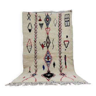 Handmade wool Berber rug 260 x 147 cm