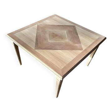 Italian Contemporary Square Natural Walnut Coffee-Table