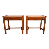 Pair of vintage Jacques Hauville bedside tables 1960 Roche Bobois