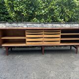 Danish sideboard in Rio rosewood, H. Kjaernulf, sliding doors