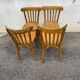 Set of 4 bistro chairs, curved backs