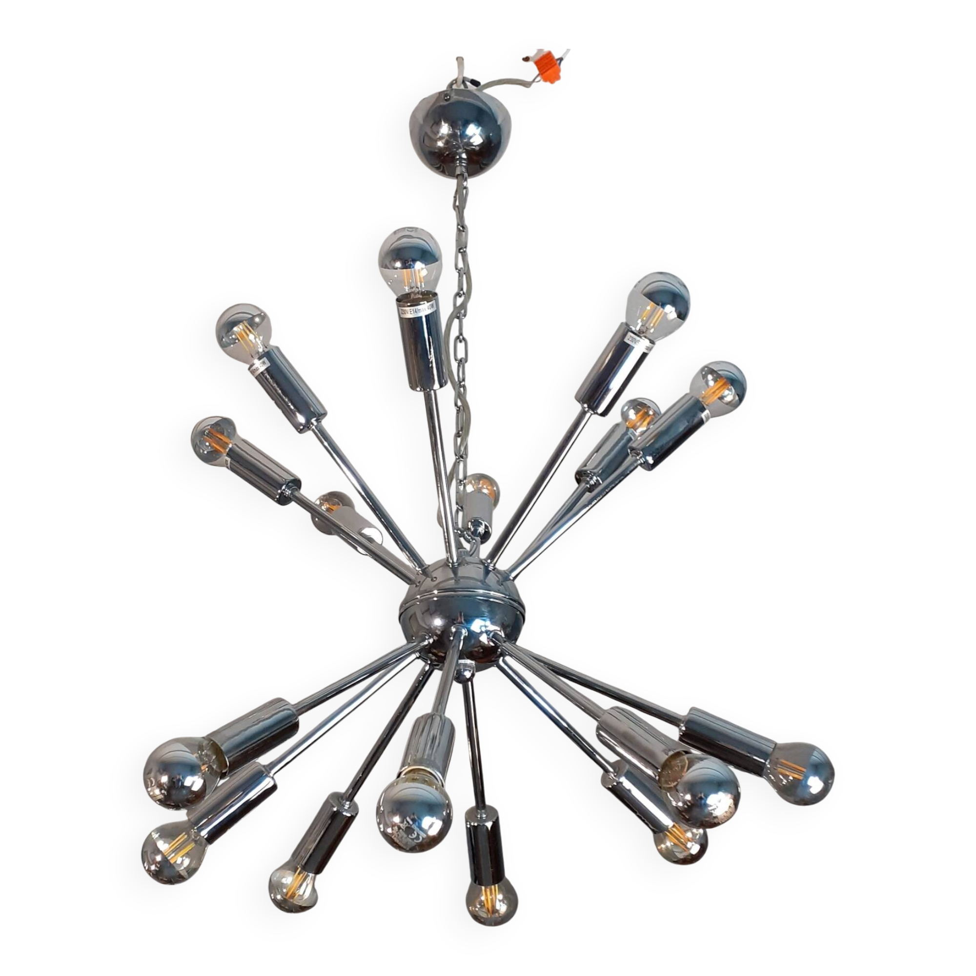 Suspension Spoutnik Vintage tchèque 1970s