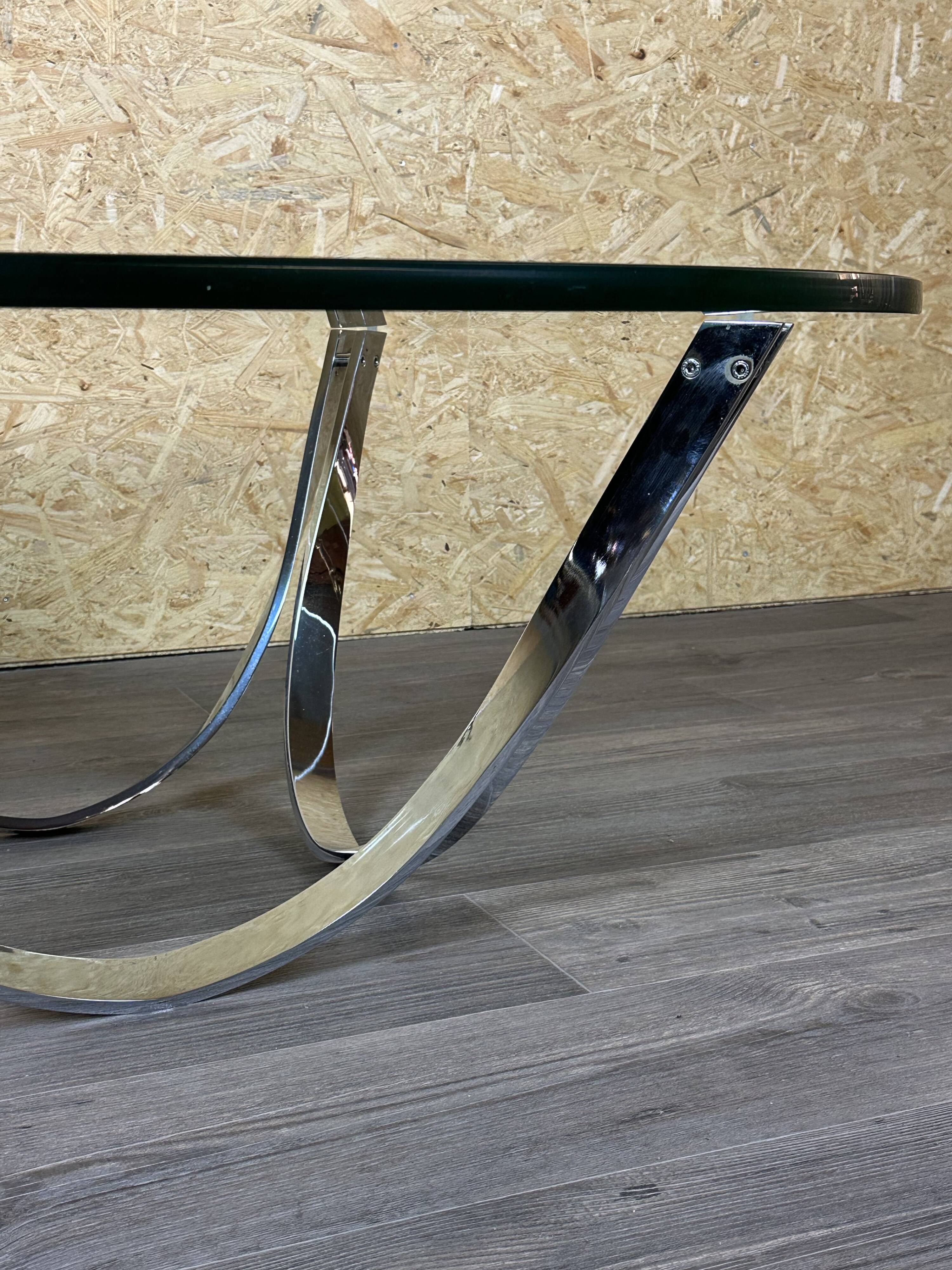 60s 70s coffee table glass table by Werner Lindner for Bacher Space Age