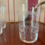 9 verres baptême cristal gravés
