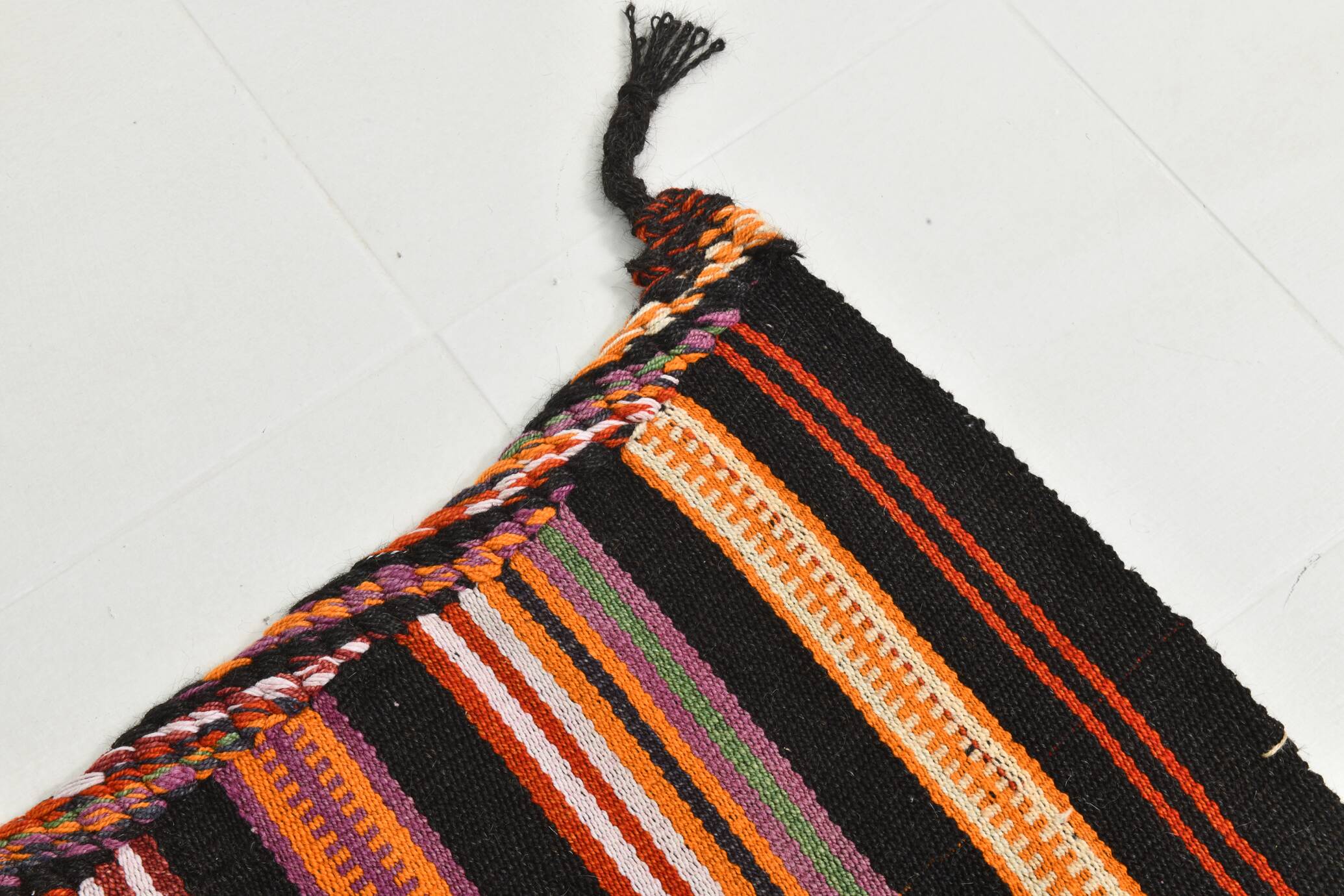 3x10 Striped Pattern Turkish Kilim Runner Rug, 100x299Cm