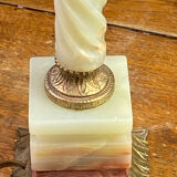 Twisted onyx and bronze lamp