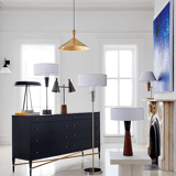 Polished cone pendant light