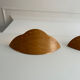 Pair of vintage wall lamps in wood France 1980