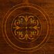 Side table English inlaid wood