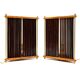 Leonardo Mosso 2 palisander and brass table lamps, Italy 1970s