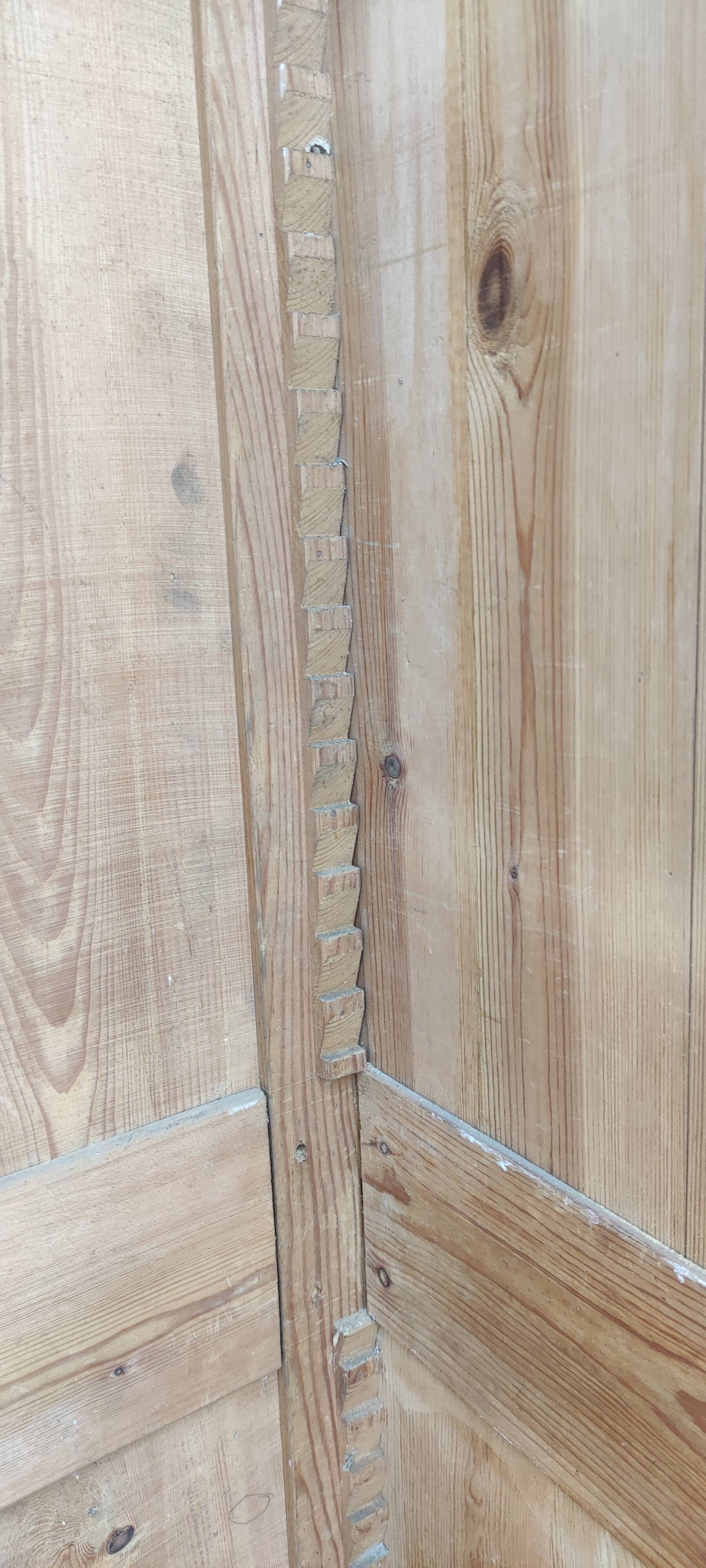 Patinated Parisian wardrobe, 2 doors, 2 shelves
