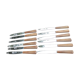 12 table knives vintage handle wood (rosewood) stainless steel blades
