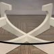 Vintage 1970s Circular Glass Coffee Table