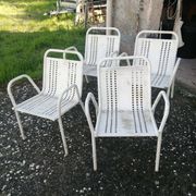 Lot de 4 Fauteuils de jardin vintage