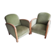 Pair of club art deco armchairs