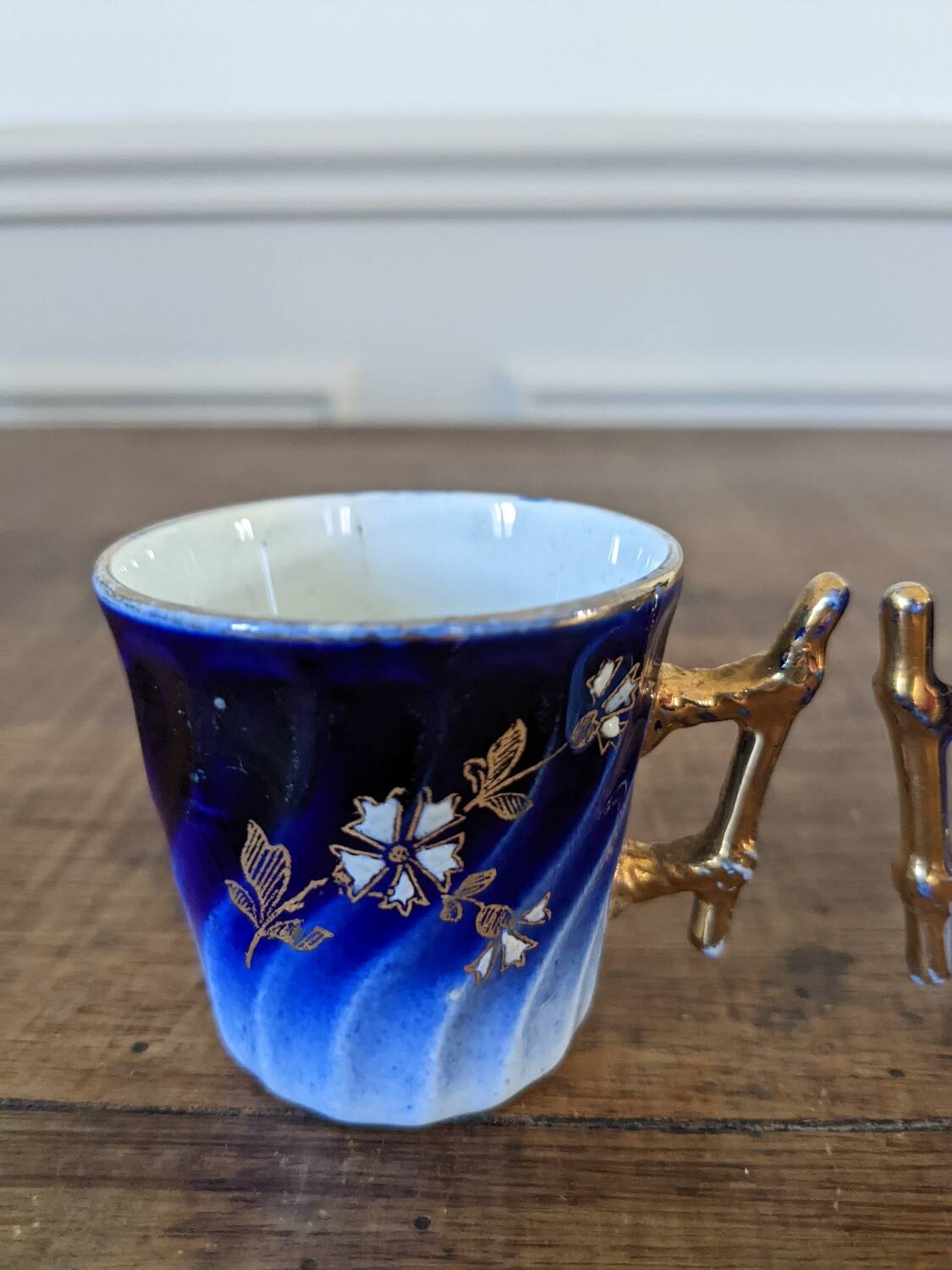 Two Luneville coffee cups