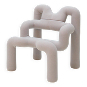 Pair of Gray Ekstren Armchairs - Comfort and Style