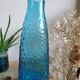 Blue glass carafe