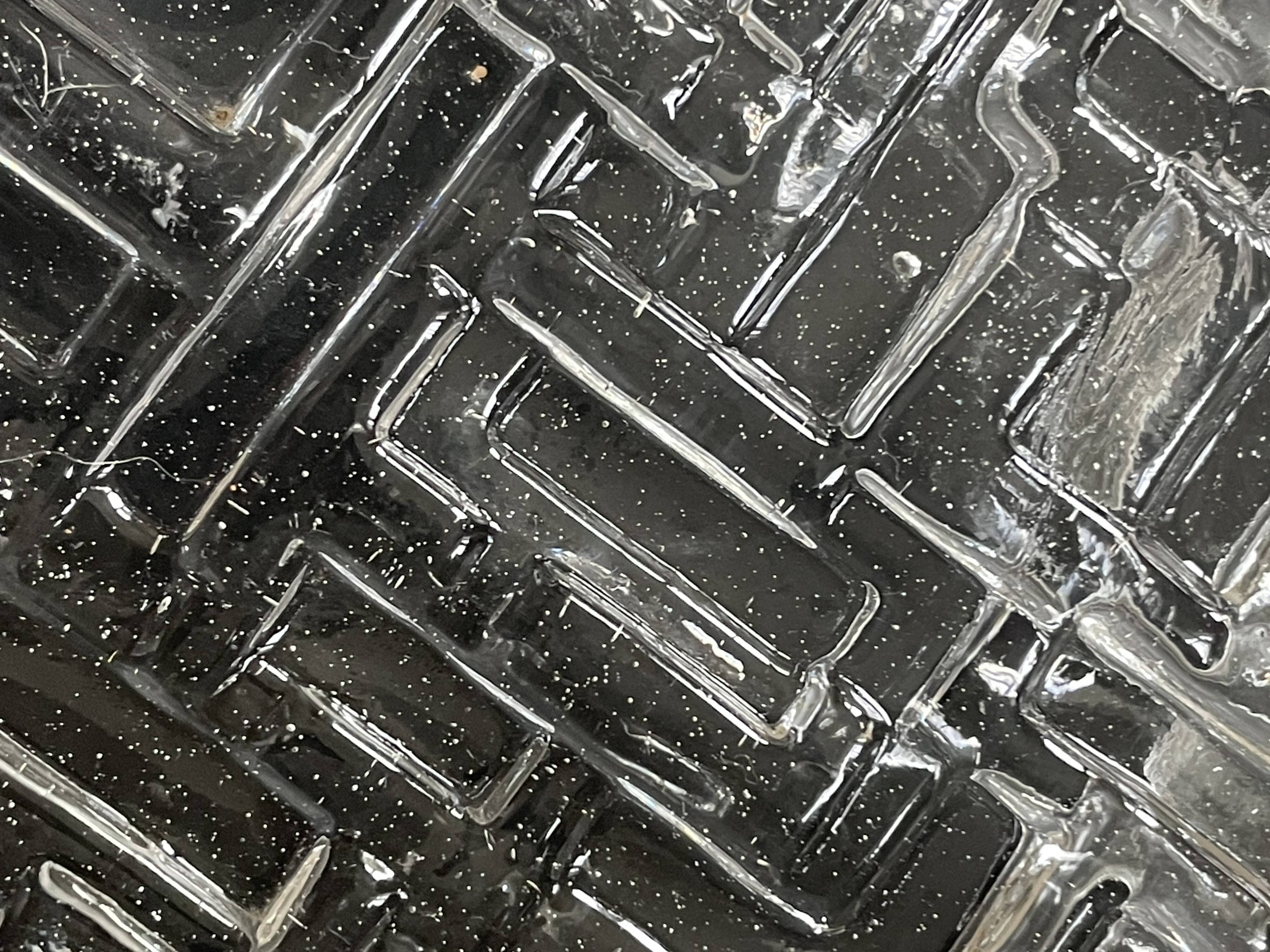 Round vintage glass ceiling light 24cm