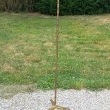 1950s bamboo floor lamp attributed to Maison Baguès in gilded bronze