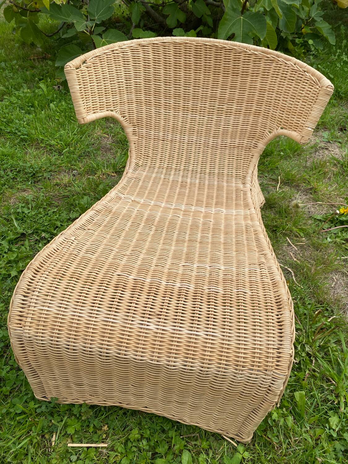 Ikea Savo rattan chaise longue