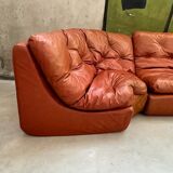 70s skai orange sofa