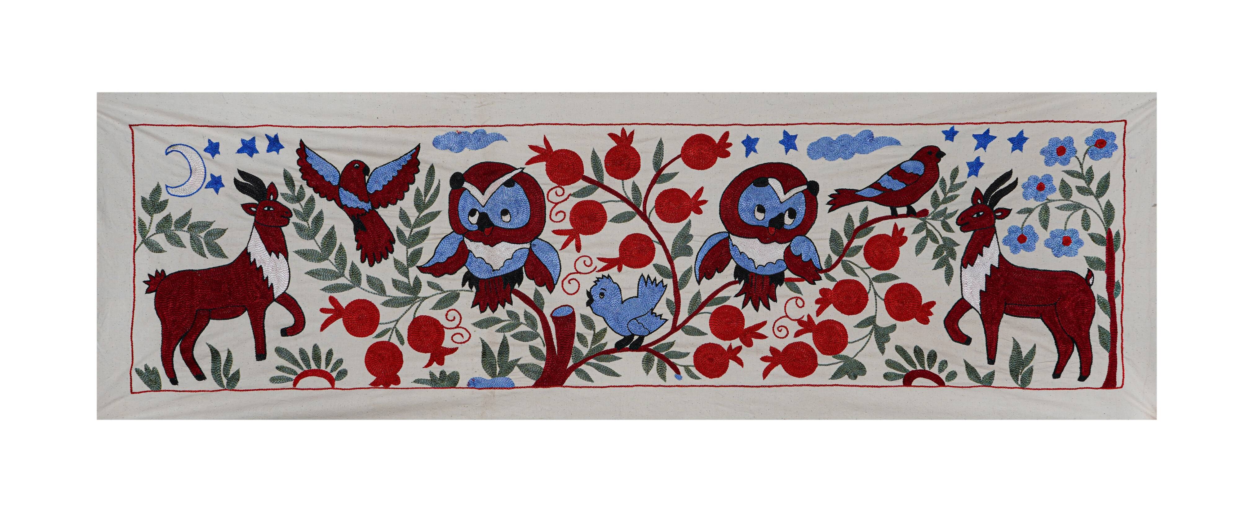 Hand-knotted rug, vintage Turkish rug 50x144 cm