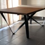 Walnut dining table and metal feet