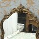 Elegant and ornate vintage wall mirror – Golden Rococo style – 51cm × 35cm