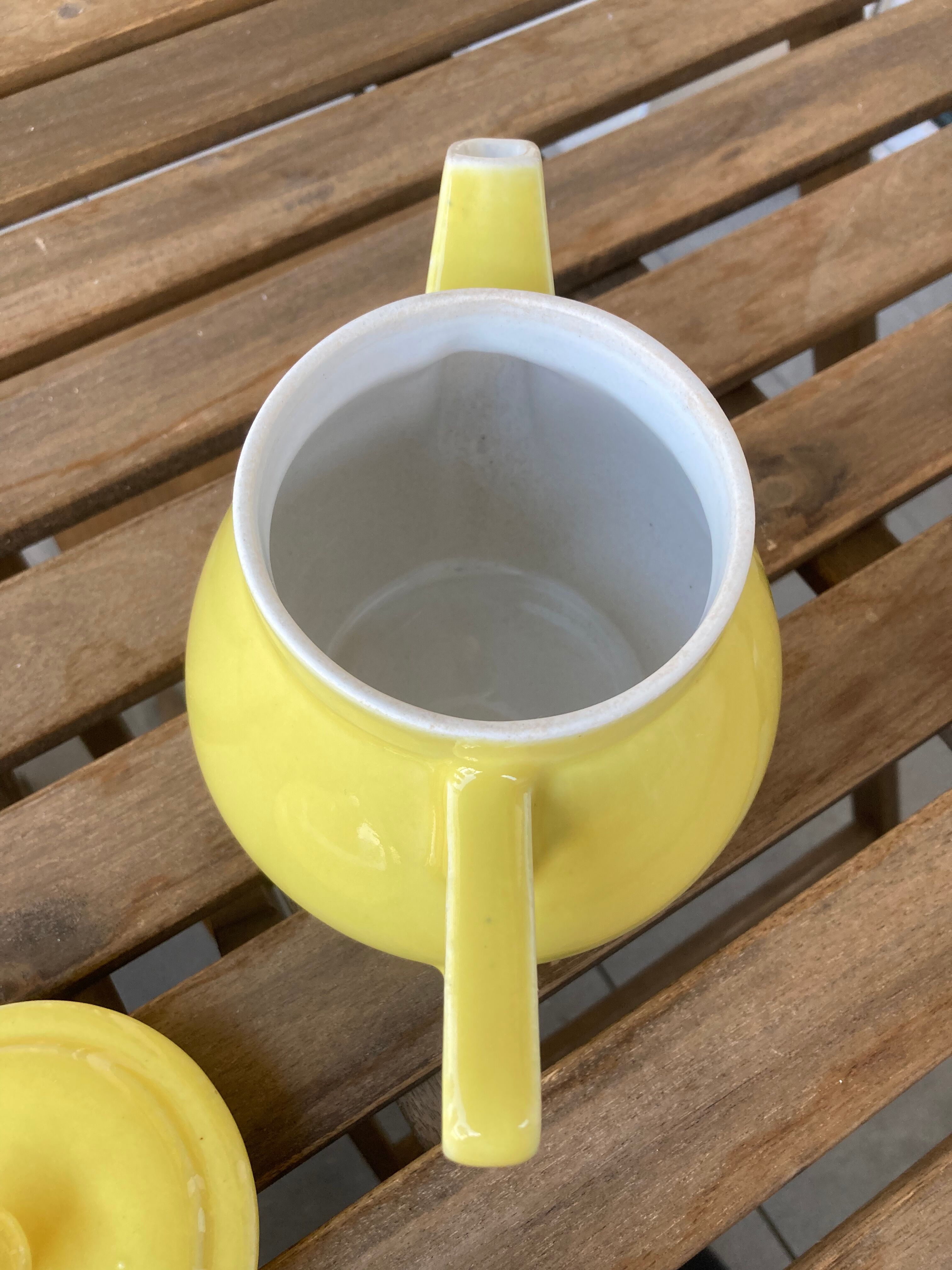 Yellow vintage teapot