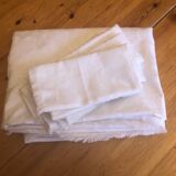 White cotton tablecloth and napkins