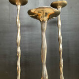 Vintage silver-plated candle holder trio