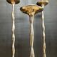 Vintage silver-plated candle holder trio