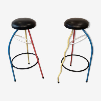 Javier Mariscal pair of stools "duplex"