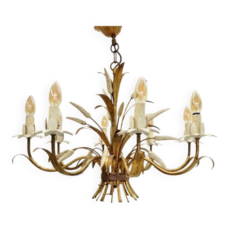 Lustre  gerbe de blé "Hollywood Regency" années 80'