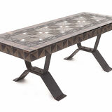 Duo of wrought iron tables