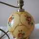 Pied de lampe boule à poser de table de chevet d’appoint en verre – impression florale e