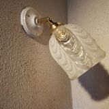 Vintage molded glass wall light
