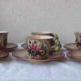 6 Quimper Fouillen cups