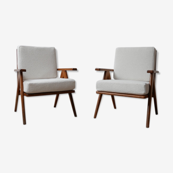 Pair of French mid-century armchairs