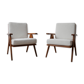 Pair of French mid-century armchairs