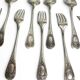 Tableware, six-piece silver-plated cutlery set by SFAM from the early 20th century.