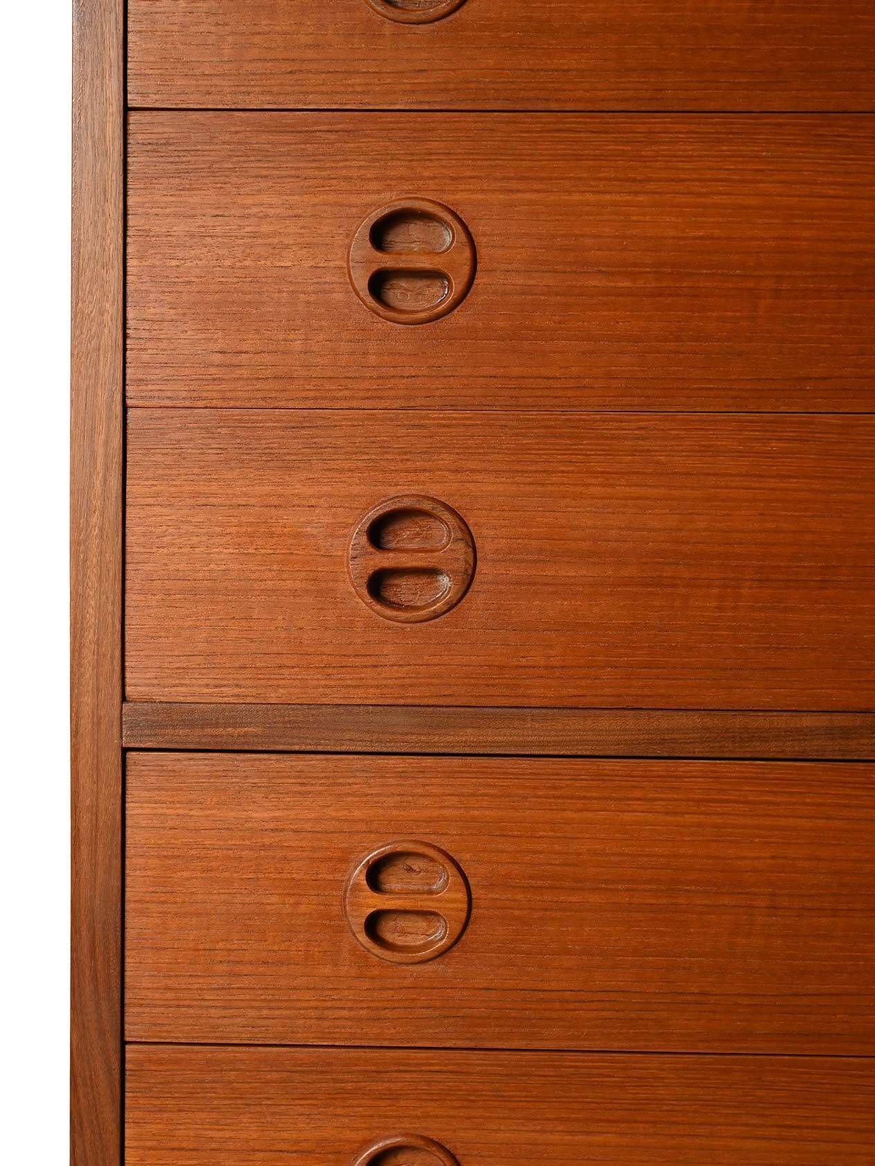 Danish teak chest of drawers from the 1960s by Arne Wahl Iversen