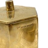 Set of 3 solid Brass boxes , De Falco Italy 1970s